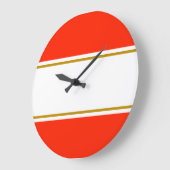 Leuke Sportieve Heldere 70s Rood Wit Racing Stripe Grote Klok (Hoek)