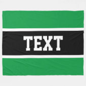 Leuke Sportieve Heldergroen Zwart Wit Centrum Stri Fleece Deken (Voorkant (Horizontaal))