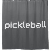 Leuke sportieve moderne witte PICKLEBALL tekst op  Douchegordijn (Voorkant)