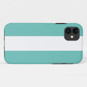Leuke Sportieve Retro Aqua Blauwgroen Witte Racing Case-Mate iPhone Case (Achterkant (horizontaal))