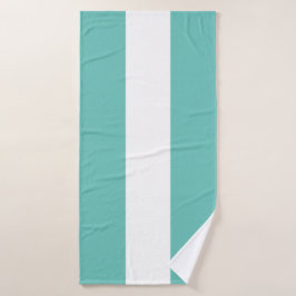 Leuke sportieve retro aqua witte brede nautische s bad handdoek
