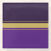 Leuke sportieve tweekleurige Paarse strakke racest Glazen Onderzetter (Voorkant)