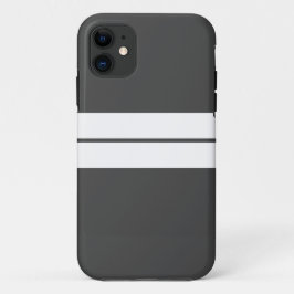 Leuke sportieve tweeling witte racestrepen op donk Case-Mate iPhone case