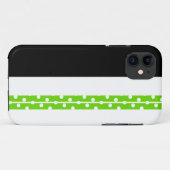 Leuke sportieve zwarte groene polka gestippelde ra Case-Mate iPhone case (Achterkant (horizontaal))