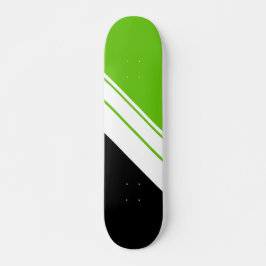 Leuke Sportieve Zwarte Lime Groene Witte Racing St Persoonlijk Skateboard