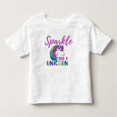 Leuke sprankel als een eenhoorn meisjes kinder shirts (Voorkant)