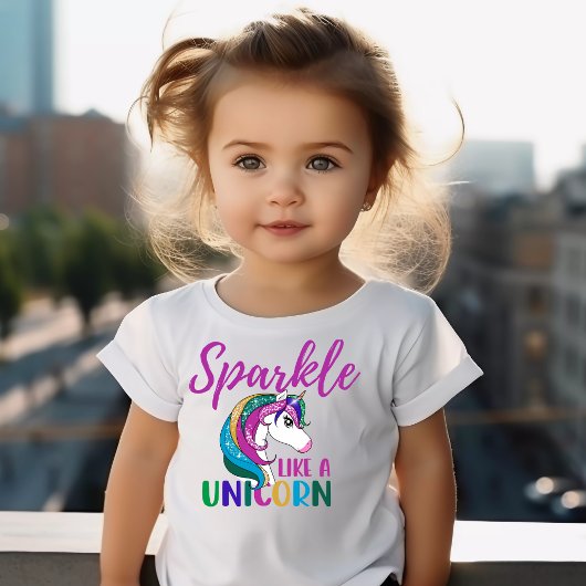Leuke sprankel als een eenhoorn meisjes kinder shirts