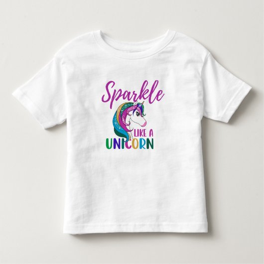 Leuke sprankeling als eenhoorn meisjes kinder shirts (Voorkant)