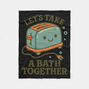 Leuke spreuk Retro Vintage Schattig Speels Toast B Fleece Deken