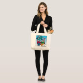 Leuke Sprong Skiërs Cartoon Tas (Voorkant (model))