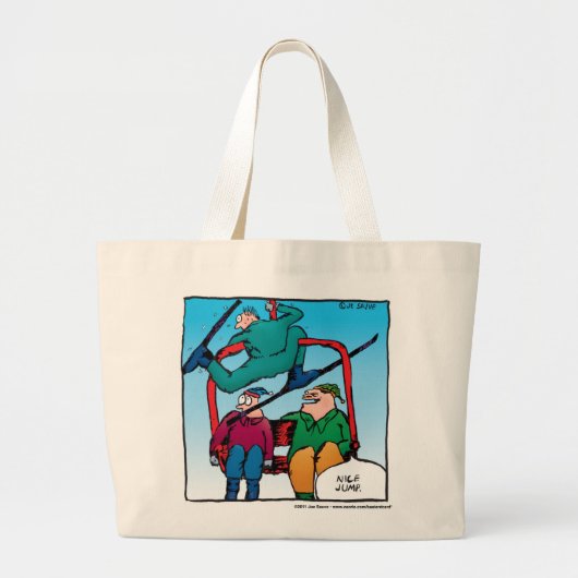 Leuke Sprong Skiërs Cartoon Tas (Voorkant)