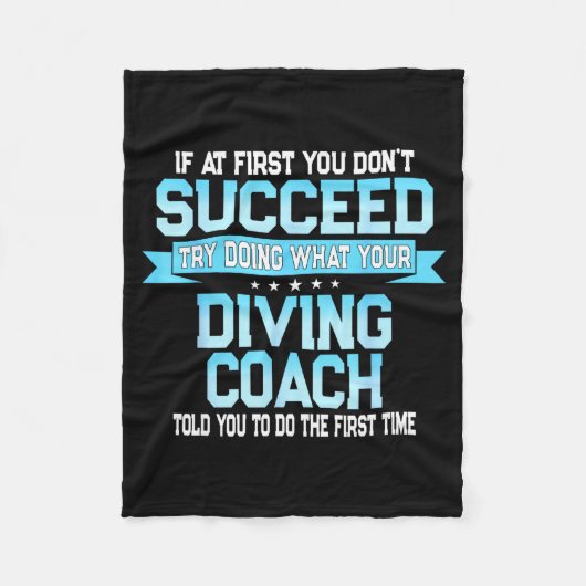 Leuke Srt Coach Meme - Grappige Duik Spreuk Fleece Deken (Voorkant)