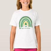Leuke St Patrick Boho Regenboog Geluk Klaver Lepre T-shirt (Voorkant)