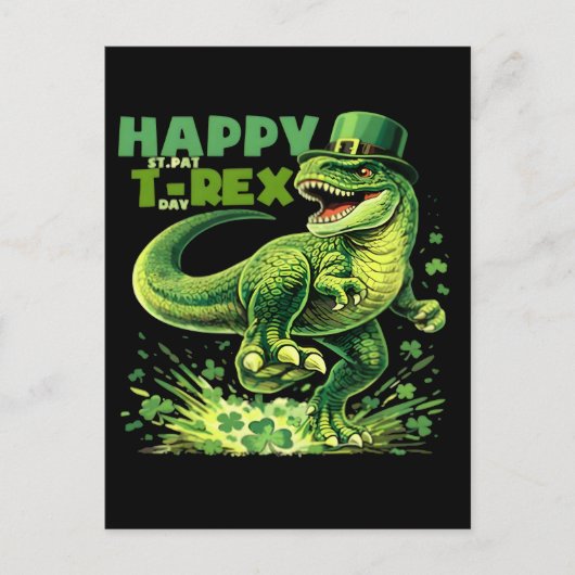 leuke st patricks dag geweldig voor st pat trex li feestdagenkaart (Voorkant)