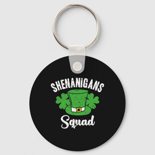 Leuke St. Patrick's Dag Streken Squad Iers Sham Sleutelhanger (Voorkant)