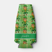 Leuke St Patricks Day Green Leprechaun gepersonali Flesjeskoeler (Voorkant)