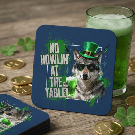 Leuke St. Patrick's Day Niet Huilen Aan Tafel Onde Kartonnen Onderzetters