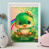 Leuke St. Patrick's Day vogel gepersonaliseerde ku Poster