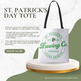 Leuke St. Patrick's Lucky Spirits Canvas tas
