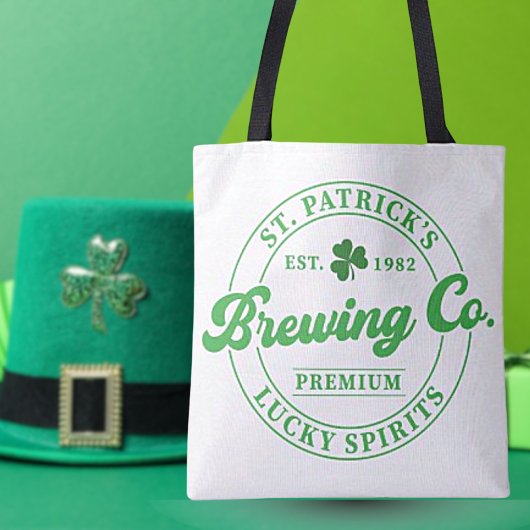 Leuke St. Patrick's Lucky Spirits Canvas tas