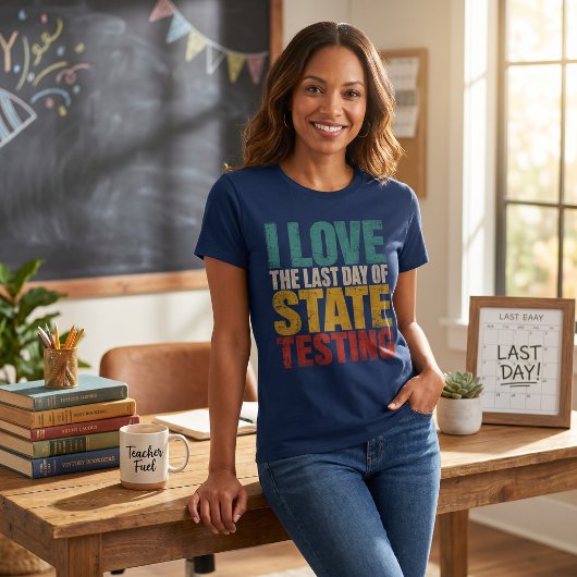 Leuke Staat Testdag Creatieve Grafische Leraar Waa T-shirt