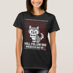 Leuke Stalking Husky Dog Mok Shot Animal T-shirt