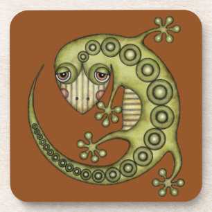 Leuke Stammen Groene Gekko Onderzetter