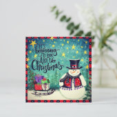 Leuke start om eruit te zien als kerstman van snee feestdagenkaart (Staand voorkant)