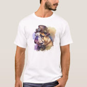Leuke Steampunk Bulldog T-shirt (Voorkant)