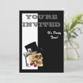 Leuke Steampunk gotische gokker schedel Kaart (Staand voorkant)