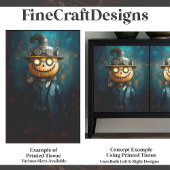 Leuke Steampunk Halloween Pompoen Man E9L Decoupag Tissuepapier