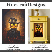 Leuke Steampunk Halloween Pompoen Man F1L Decoupag Tissuepapier