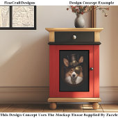 Leuke Steampunk Leuke Welsh Corgi Hond D5R Découpa Tissuepapier