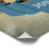 LEUKE STEAMPUNK ZEEPAARDJE MET NAAM Kids Verjaarda Perfect Poster (Hoek)