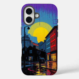 Leuke Stedelijke Fietser Pop Art Hoesje voor Telef