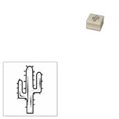 Leuke stekelige stekelige cactus rubberstempel (Gestempeld)