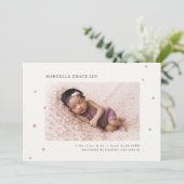 Leuke Sterren Baby Foto Geboorte Aankondiging (Staand voorkant)
