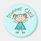 Leuke Stick Meisje Drummer Chick Magneet (Voorkant)