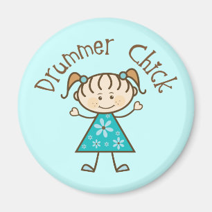 Leuke Stick Meisje Drummer Chick Magneet