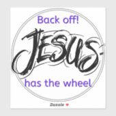 Leuke sticker: Jezus heeft het wiel Sticker (Vel)