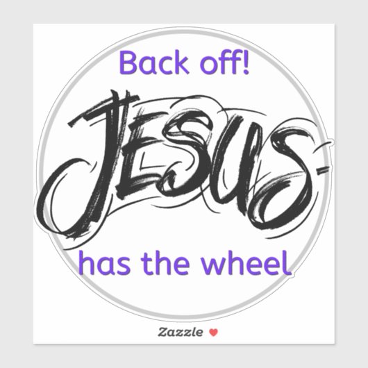 Leuke sticker: Jezus heeft het wiel Sticker (Vel)