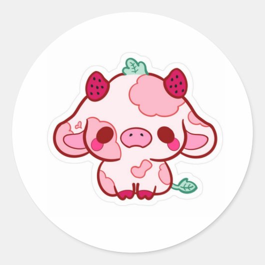leuke sticker koe  (Voorkant)