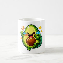 leuke sticker met avocado, lachende tranen van vre