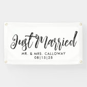 Leuke sticker net getrouwd auto banner (Horizontaal)