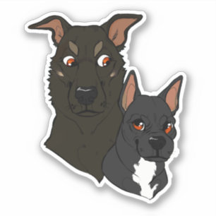 Leuke sticker van een hond