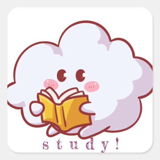 Leuke sticker! vierkante sticker (Voorkant)