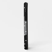 Leuke stijlvolle brede gestippelde grijze zwarte s Case-Mate iPhone case (Achterkant/links)