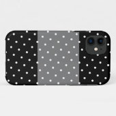 Leuke stijlvolle brede gestippelde grijze zwarte s Case-Mate iPhone case (Achterkant (horizontaal))
