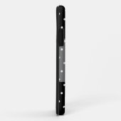 Leuke stijlvolle brede gestippelde grijze zwarte s Case-Mate iPhone case (Achterkant/rechts)