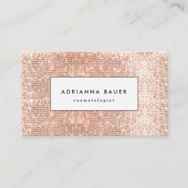Leuke Stijlvolle Faux Koper Sequin Patroon Beauty Visitekaartje